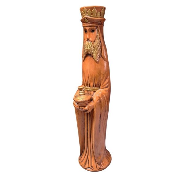 Wiseman King Figurine Statue Orange Gold Nativity Religious 13 Inch Gift Offerin - Picture 9 of 9